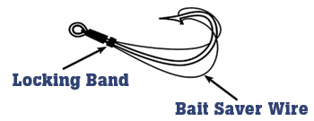 Hold Bait on a Hook-Bait Saver Hook Diagram